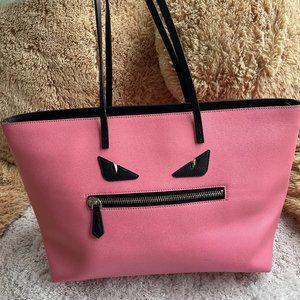 Fendi Monster Roll Tote Leather （pink）
